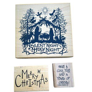 Stamp Lot Christmas 3 piece Stamping Scrapbooking and Cards PSX Stampin Up